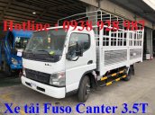 Bán tải Mitsubishi Fuso Canter 6.5 tải trọng 3 tấn 4, thùng mui bạt, đời 2017, hỗ trợ trả góp 75%