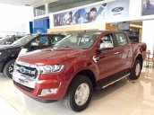 Bán Ford Ranger XLT 2.2MT 2 cầu mới 100% năm 2018, màu đỏ mận, giá tốt, L/H 090.778.2222