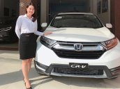 Bán Honda CR-V 1.5 Turbo L (bản full) phiên bản 5+2 2018 - Mới 100%, màu trắng - Nội thất đen, giao ngay