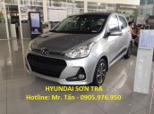 Hyundai Sơn Trà - Hyundai Đà Nẵng cần bán xe Hyundai i10 đời 2018, số sàn chạy dịch vụ Grab màu bạc, xe nhập