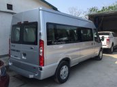 Bán xe Ford Transit, bản tiêu chuẩn màu bạc, hỗ trợ trả góp tại Thái Bình