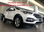 Hyundai Sơn Trà bán ô tô Hyundai Santa Fe 2018, màu trắng, nhập khẩu 3 cục Hàn Quốc, xe 7 chỗ Đà Nẵng