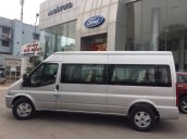 Bán Ford Transit bản trung SVP 16 chỗ mới 100% 2018, màu bạc tại Hà Nội