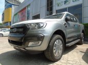 Hưng Yên Ford bán xe bán tải Ranger Wildtrak 3.2 màu bạc, model 2018 mới toanh, giá rẻ sập sàn