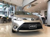 Bán Toyota Vios 2018, màu vàng cát, 513tr (chưa bao gồm khuyến mại) hỗ trợ tối đa lãi suất cho vay, LH em Yến 0975.985.293