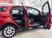 Bán xe Ford Ecosport năm 2018 màu đỏ, giá 640 triệu, hỗ trợ trả góp lên tới 90%, KM tiền mặt, phim, sàn, BH thân vỏ