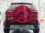 Bán xe Ford Ecosport năm 2018 màu đỏ, giá 640 triệu, hỗ trợ trả góp lên tới 90%, KM tiền mặt, phim, sàn, BH thân vỏ