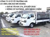 Bán xe tải Kia 2T4 1T9 1T 1T4 đời 2018, xe tải Kia K250, xe tải Kia K200 nhập khẩu