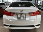 Bán Honda City TOP 1.5CVT màu trắng, số tự động vô cấp sản xuất cuối 2017, biển Bình Dương, lăn bánh 14000km