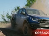 Bán Ford Ranger Raptor 2.0 tubor tăng áp kép 216 mã lực, model 2019, màu xanh lam, nhập khẩu