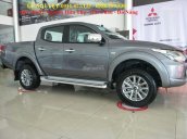 Bán xe bán tải Mitsubishi Triton 2017, màu xám, nhập khẩu, trả góp 90%xe, LH: Lê Nguyệt: 0911.477.123- 0988.799.330