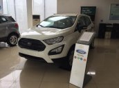 Bán Ford Ecosport Ambitene màu trắng sản xuất năm 2018, hỗ trợ bảo hiểm thân vỏ, gói phụ kiện, L/h: 0963483132