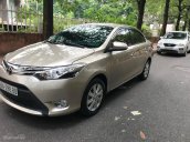 Toyota Vios 1.5 G, số tự động, sản xuất tháng 12-2014 màu vàng cát nội thất đen cực mới, xe chính chủ chạy chuẩn 33999km