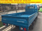 Bán trả góp xe tải Kia K250 thùng lửng, tải trọng 2490kg đời 2018