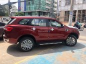 Bán Ford Everest 2.0 Biturbo 2018 mới 100% màu đỏ mận, giá tốt, hỗ trợ trả góp lãi suất cố định trong 3 năm