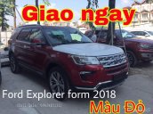 Bán xe Ford Explorer 2.3L Ecoboost Limited form 2018, màu đỏ, xe nhập, hỗ trợ trả góp