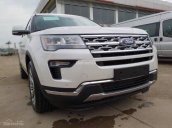 Bán ô tô Ford Explorer 2.3L Ecoboost Limited form 2018, màu trắng, xe nhập Mỹ, hỗ trợ thủ tục trả góp 80%