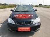 Bán xe Toyota Corolla altis 1.8G MT đời 2008, màu đen