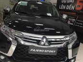 Bán Mitsubishi Pajero Sport 2.4D 4x2 AT 2018, màu đen, nhập khẩu