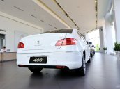 Bán Peugeot 408 sản xuất 2018, màu trắng, xe có sẵn, giao xe tận nhà, hỗ trợ ngân hàng 80%