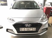 Bán Grand i10 Sedan 1.2MT bản gia đình màu bạc số sàn sản xuất 2018 biển Sài Gòn