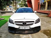 Mercedes C300 AMG 2016, phiên bản độ full body C63, màu trắng