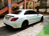 Mercedes C300 AMG 2016, phiên bản độ full body C63, màu trắng