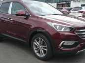 Bán Hyundai Santa Fe 2.4AT đặc biệt 2018, máy xăng, màu đỏ, giao ngay