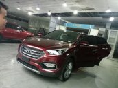 Bán Hyundai Santa Fe 2.4AT đặc biệt 2018, máy xăng, màu đỏ, giao ngay