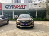 Bán xe Hyundai SantaFe 2.2L 4WD 2016, màu ghi vàng, hỗ trợ mua trả góp 70% giá trị xe, LH 0966988860