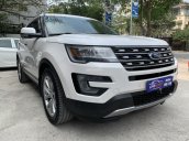 Bán xe Ford Explorer 2.3 Ecoboost 2016, màu trắng, hỗ trợ mua trả góp 70%, LH 0966988860