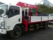 Xe tải Isuzu tải trọng 7 tấn gắn cẩu UNIC 370 3 tấn 4 đoạn tại Hà Đông