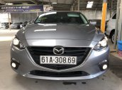 Bán Mazda 3 sedan 1.5AT màu xám bạc, số tự động, sản xuất 2016, biển Bình Dương, đi 19000km