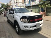 Bán Ford taỉ Ranger XLT 2014, hai cầu, máy dầu, màu trắng, xe zin cực đẹp