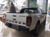Bán Ford Ranger Wildtrak 4x2 sản xuất năm 2018, màu trắng, xe nhập, giá chỉ 853 triệu LH 0989022295 tại Hòa Bình