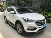 Gia đình cần bán Santafe 2017, số tự động, máy xăng full option, màu trắng