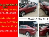 Bán Mazda 3 1.6 AT sản xuất 2014, màu đỏ ít sử dụng