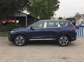 Bán xe Hyundai Santa Fe 2.4 sản xuất năm 2019, màu xanh lam