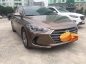 Bán nhanh xe Elantra 1.6AT sản xuất 2017, màu nâu