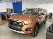 Bán xe Ford Ranger Wildtrak Bi Turbo 4x4, màu cam, nhập khẩu, giao ngay