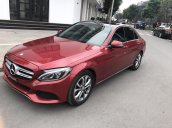 Bán Mercedes C200 sx 2016, model 2017, số tự động, máy xăng, màu đỏ, nội thất màu đen