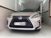 Bán xe Lexus RX 350L 2018, số tự động, máy xăng, màu vàng cát, nội thất màu kem