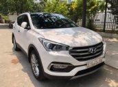 Cần bán gấp Hyundai Santa Fe 2.2AT đời 2017, màu trắng