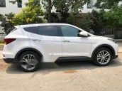 Cần bán gấp Hyundai Santa Fe 2.2AT đời 2017, màu trắng