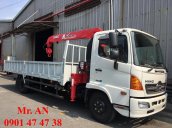 LH: 0901 47 47 38 - Xe tải cẩu Hino 5 tấn, thùng 6.1m, cẩu Unic mới 100%