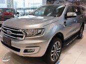 Bán Ford Everest mới 2.0L 4X4, nhập khẩu, bản SUV màu bạc, nội thất màu đen, xe 5 cửa 7 chỗ ngồi