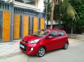 Kia Morning 2017 số sàn màu đỏ, biển Sài Gòn bao đẹp