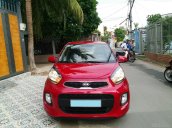 Kia Morning 2017 số sàn màu đỏ, biển Sài Gòn bao đẹp