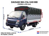 Bán xe tải Daisaki máy Isuzu bền bỉ, tiết kiệm nhiên liệu