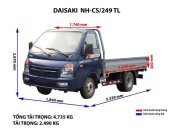 Bán xe tải Daisaki máy Isuzu bền bỉ, tiết kiệm nhiên liệu